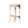 Backless Swivel Stool With Upholstered Seat