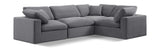 Comfy - 4 Piece Velvet Modular Sectional