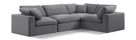 Comfy - 4 Piece Velvet Modular Sectional