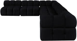 Orin - Velvet 6 Piece Modular L-Shaped Sectional