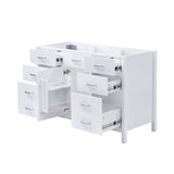 46.5" Modern Bathroom Vanity Cabinet Only, Soft Close Door & 6 Drawers - White