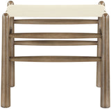 Santos - Faux Leather Upholstered Bench - Walnut Frame