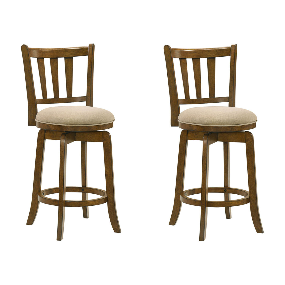 Wren - Modern Farmhouse Swivel Wood Counter Height Kitchen Bar Stool