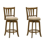 Wren - Modern Farmhouse Swivel Wood Counter Height Kitchen Bar Stool