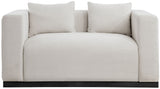Alfie - Linen Textured Fabic Loveseat