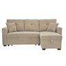 Sleeper Sectional With Pull Out Bed, Reversible Chaise