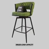 Bar Stool 360 Swivel With Back Footrest
