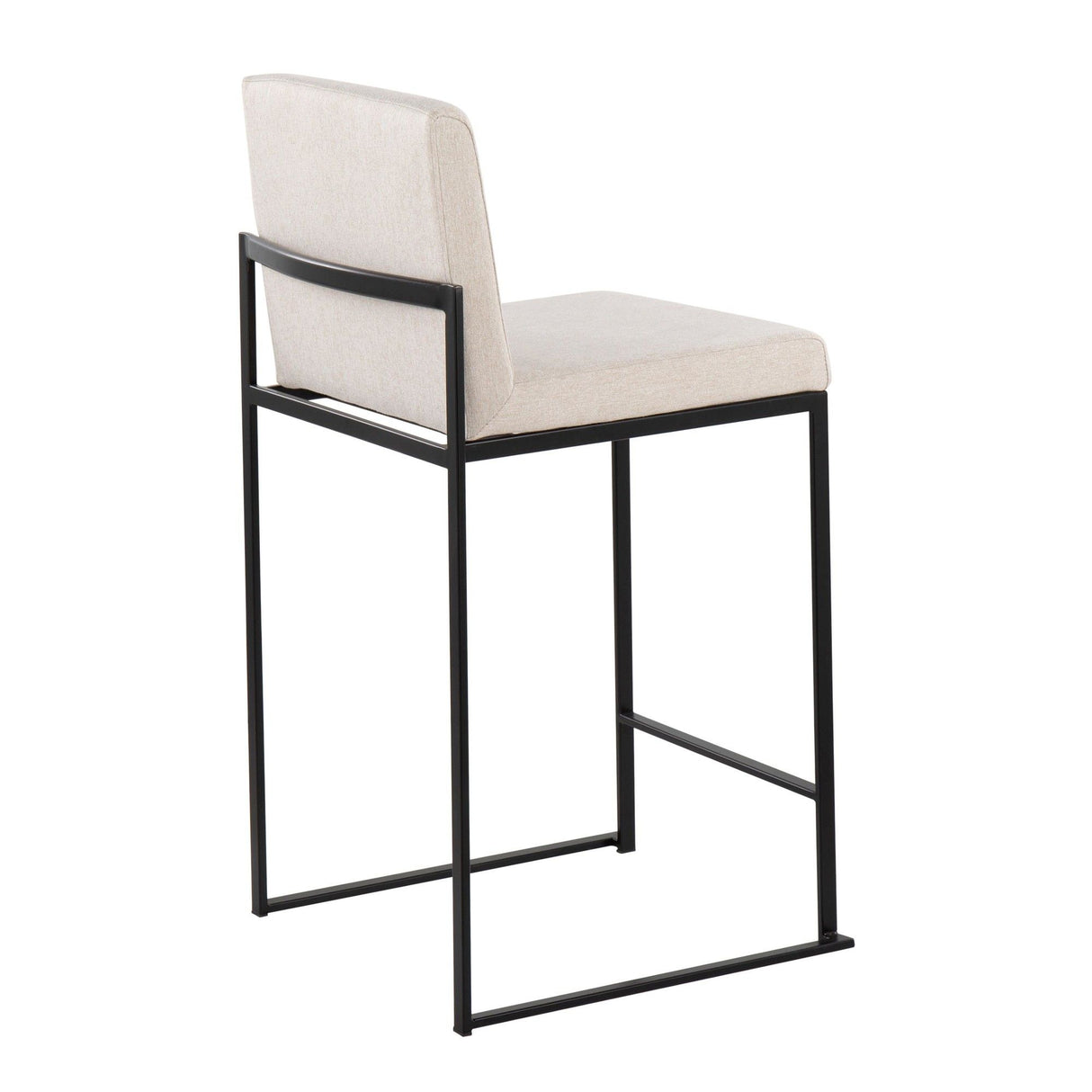 Fuji - High Back Counter Stool - Black Legs