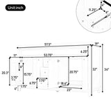 Bathroom Vanity With Double Sinks, 3 Drawers & 4 Doors, Soft Close, All Open Back Design - White