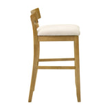 Merie - Modern Transitional Wood Bar Height Kitchen Bar Stool