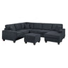 5 Piece Sectional Set With Left Arm Loveseat With USB Port