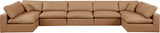Comfy - 7 Piece Faux Leather Modular Armless Sectional