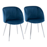 Luna - Contemporary Chair (Set of 2) - Chrome Legs