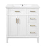 Modern Bathroom Vanity With Ceramic Sink, Soft Close Storage Cabinet