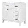 Modern Bathroom Vanity With Sink, Freestanding With Drawers And Doors