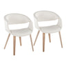 Curvo - Upholstered Chair (Set of 2) - Whitewashed Wood Legs