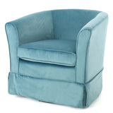 Zeniqua - Upholstered Velvet Swivel Chair With Loose Cover