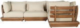 Mirella - 4 Piece Water Resistant Fabric Outdoor Patio Modular Sectional
