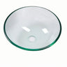 Artistic Tempered Glass Vessel Sink With Pop Up Drain