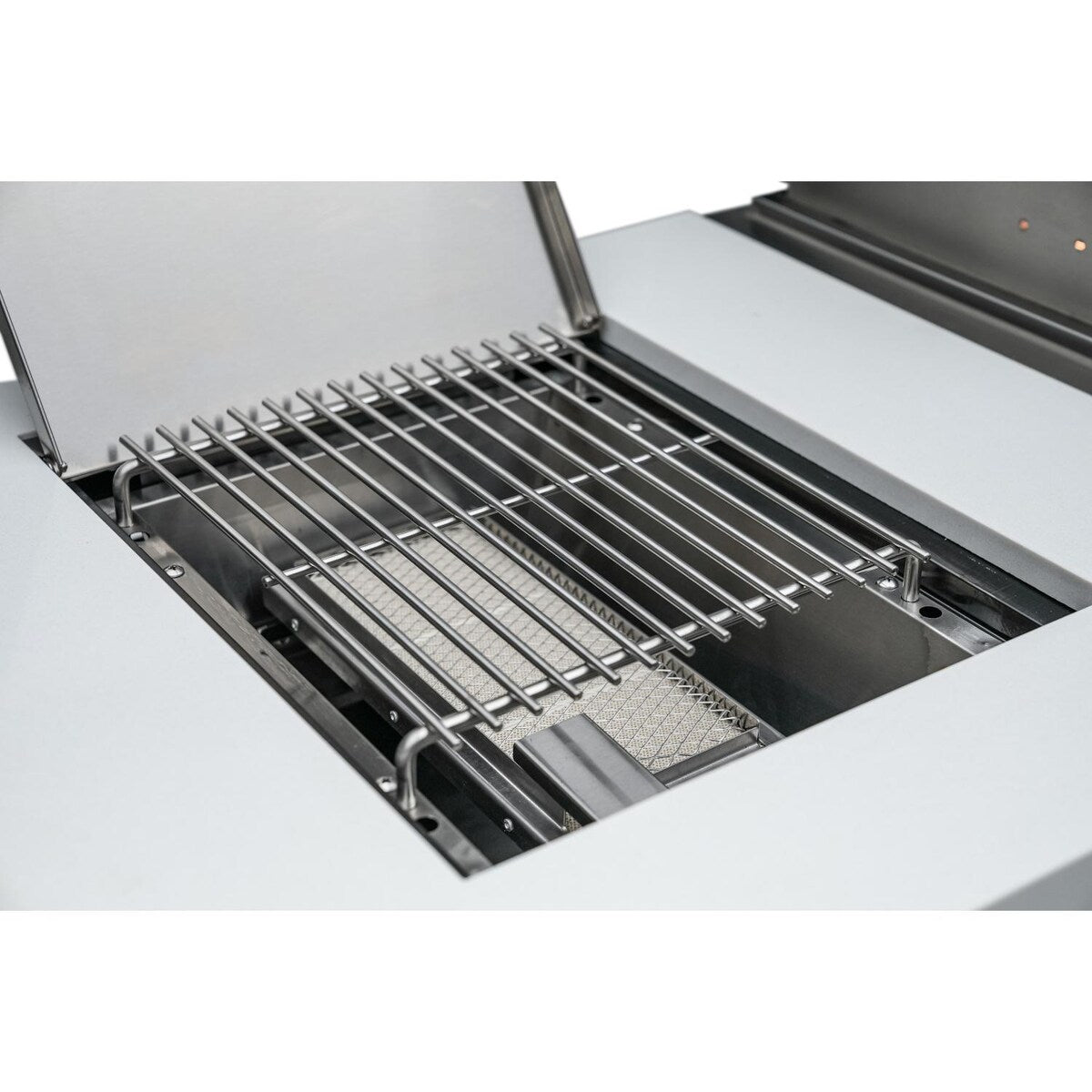 Mont Alpi Deluxe Series 8 Ft L-Shaped Propane Outdoor Kitchen Island w/ Side Burner, Kegerator, & Fridge - MAi805-D90KEGFC