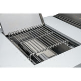 Mont Alpi Deluxe Series 11 Ft Propane Outdoor Kitchen Island w/ Side Burner, Kegerator & Fridge - MAi400-DKEGFC