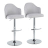 Ahoy - Adjustable Barstool With Chrome Metal Base (Set of 2)