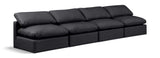 Indulge - Faux Leather 4 Seat Modular Armless Sofa