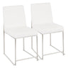 Fuji - High Back Dining Chair - Stainless Steel (Set of 2)