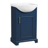 Bathroom Vanity With Bulged Sink, Cabinet, Soft-Close Door, Freestanding Single Unit