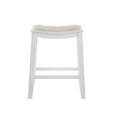 Iyani - Coastal Modern Wood Counter Height Kitchen Bar Stool