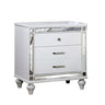 Contemporary Nightstand With Crocodile Textured Trim