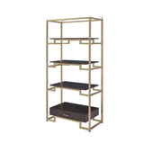 Yumia - Bookshelf - Gold & Walnut