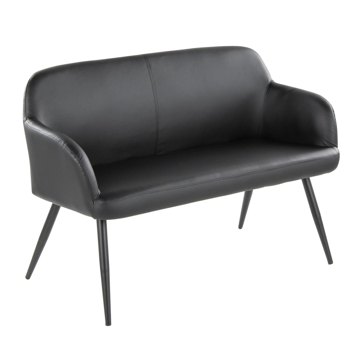 Daniella - High Back Bench - Black Steel Legs