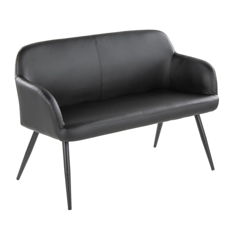 Daniella - High Back Bench - Black Steel Legs