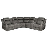 Power Motion Reclining Sectional Set With Console