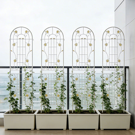 Metal Garden Trellis Rustproof Trellis For Climbing Plant Outdoor Flower Support