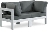 Nizuc - Outdoor Patio 2 Seat Modular Sofa With White Frame