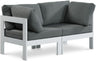 Nizuc - Outdoor Patio 2 Seat Modular Sofa With White Frame