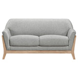 Vaughn - Fabric Upholstered Flared Arm Loveseat - Gray