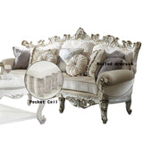 Picardy II - Sofa With 7 Pillows - Fabric & Antique Pearl