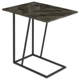 Carly - Expandable Engineered Wood C-Shaped Side Table
