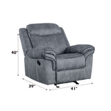 Zubaida - Two Tone Velvet Glider Recliner