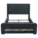 Preston - Upholstered Audio Flame Visualizer Bed
