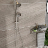 Multi Function Dual Shower Head System With 4.7" Rain Showerhead, 8 Function Hand Shower, Adjustable Slide Bar
