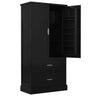 Tall Bathroom Storage Cabinet With 2 Doors And Drawers, Adjustable Shelf