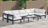 Nizuc - Outdoor Patio 7 Piece Modular Sectional With Gray Frame