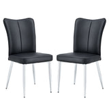 Modern Minimalist Dining Chairs With Metal Legs