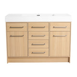 Freestanding Bathroom Vanity With Resin Sink, Soft-Closing Doors And Drawers