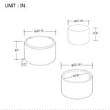 Nesting Ottomans, Round Coffee Table & Bench With Tray (Set of 2)