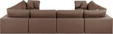 Comfy - 8 Piece Faux Leather Modular Sectional